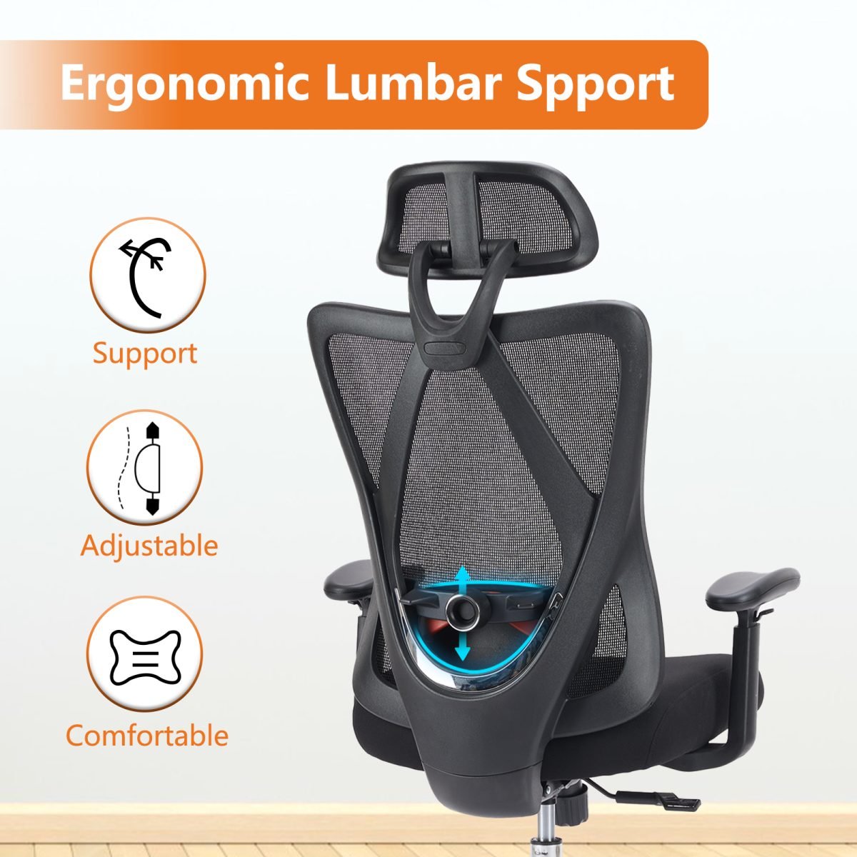 Ergonomic Office Chair - Black thumbnail 4
