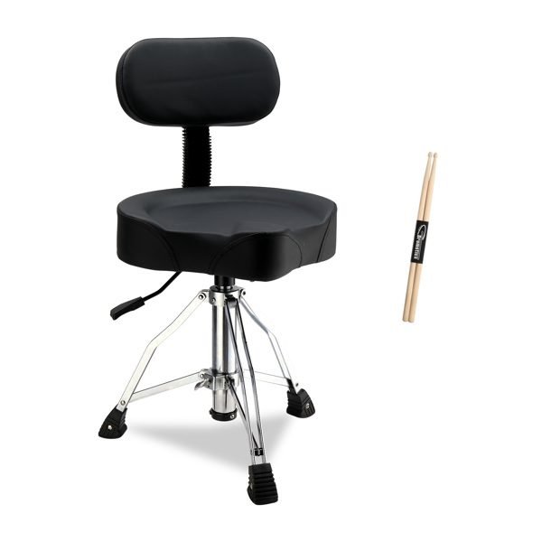 Adjustable Black Drum Stool With Hydraulic Function By Shoulder Strap thumbnail 1