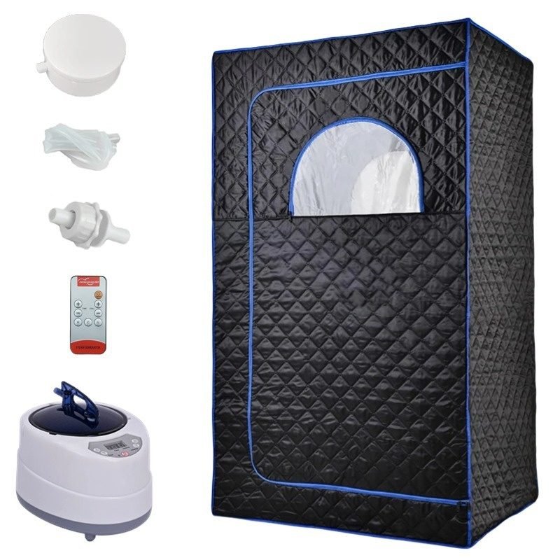 Sauna Machine Household Bracket Portable Full Body Sauna Room - Black-EU thumbnail 4