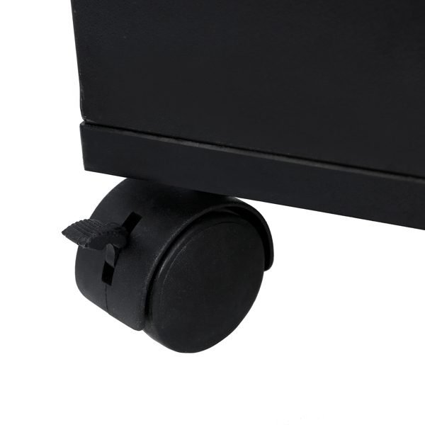 16mm Particle Board, ABS Tray,, Black Hair Salon Tool Cart thumbnail 3