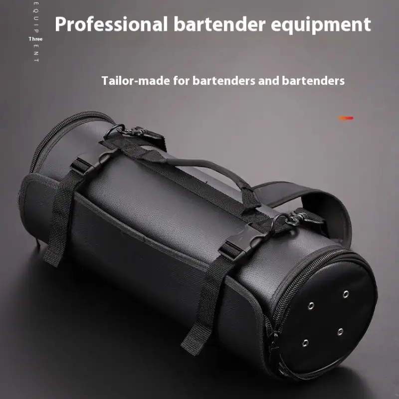 Stainless Steel Cocktail Shaker Set With Storage Bag