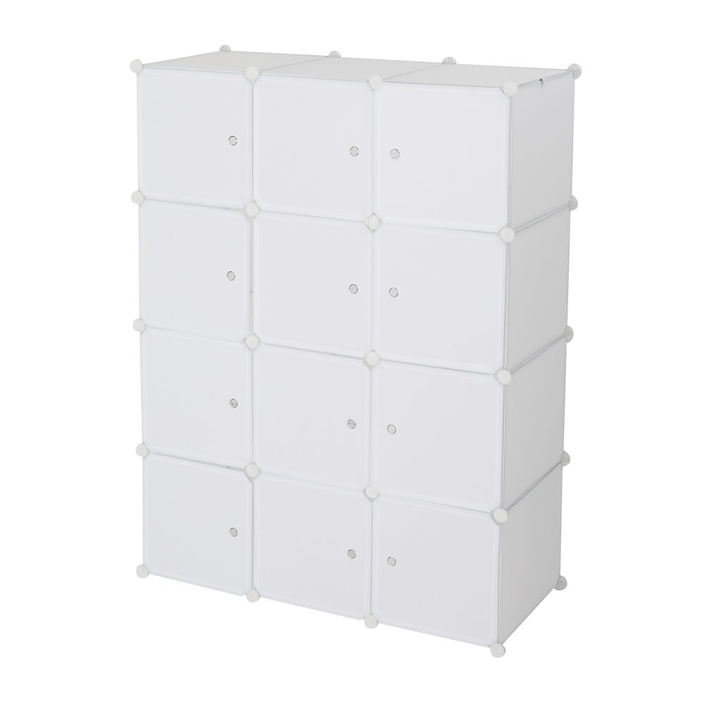 4-layer 12-compartment Rubik's Cube Wardrobe, Plastic, Can Be Freely Assembled DIY Style thumbnail 3