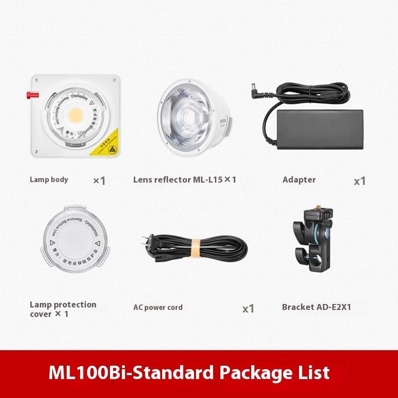 ML100Bi Photography Fill Light High Power King - Kit1 Package-EU thumbnail 4