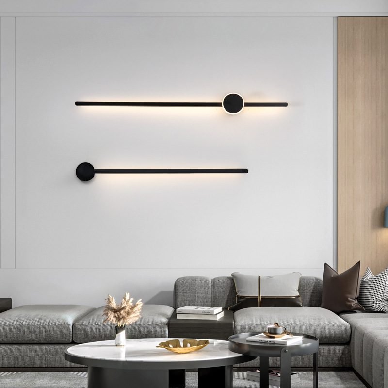 Simple Grid-free Pole Gate Bedside Strip Wall Lamp thumbnail 4