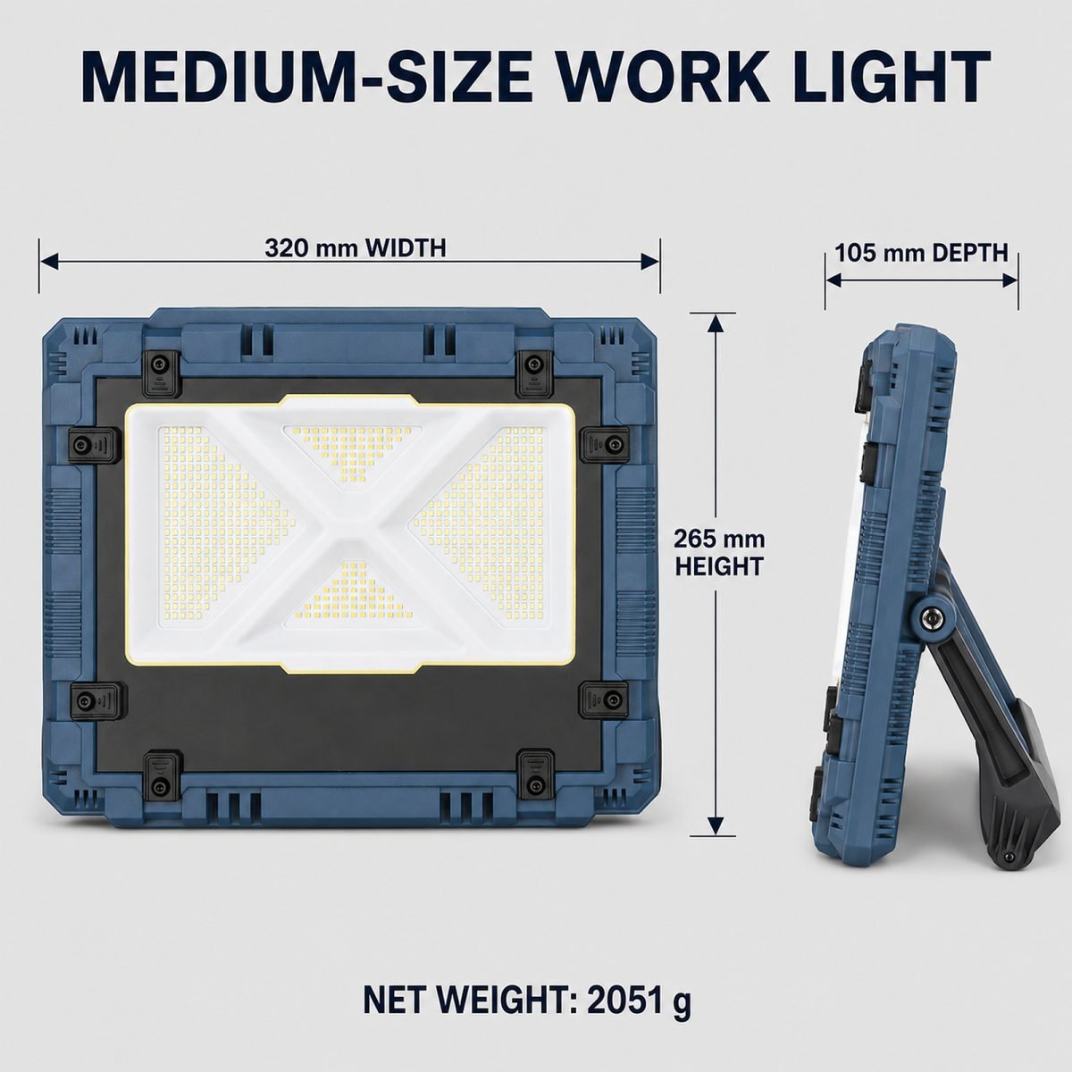 Solar Powered Rechargeable Battery Display Type C 18650 W8111 2 LED Safety Light OEM Lighting thumbnail 4