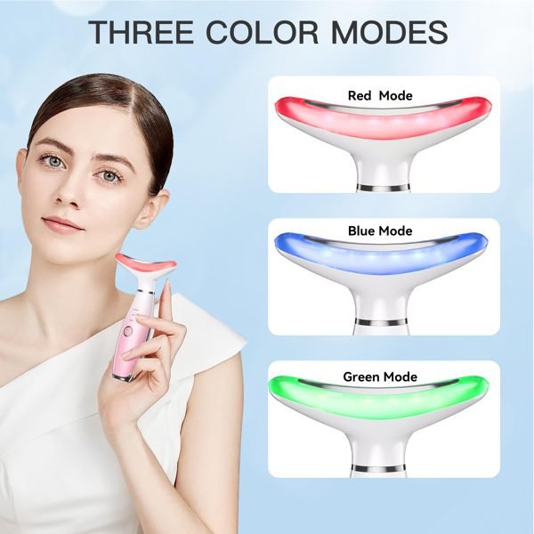 Facial And Neck Massager, Pink Neck Beauty Device thumbnail 2