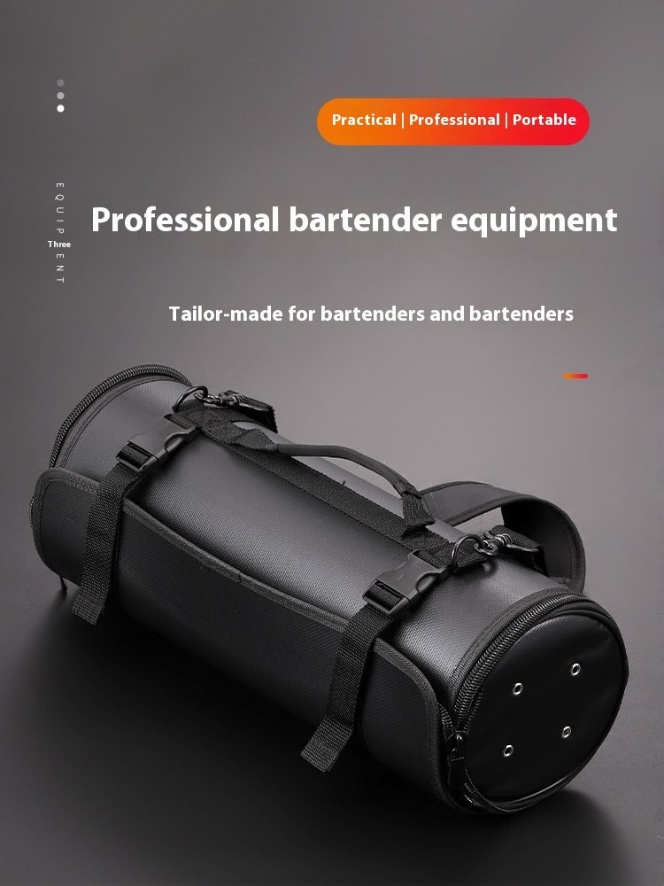 Stainless Steel Cocktail Shaker Set With Storage Bag thumbnail 2