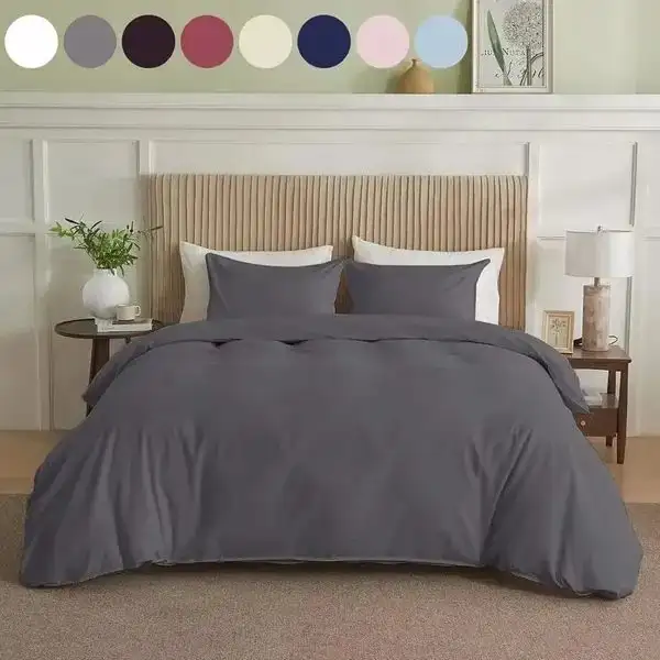 Serta Simply Clean Pleated Duvet Cover Queen - Pink