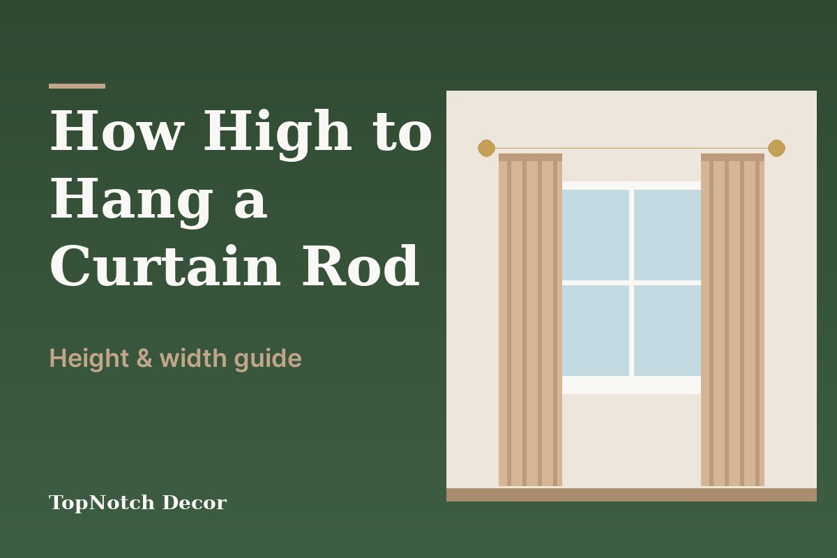 How High to Hang a Curtain Rod (and How Wide It Should Be)