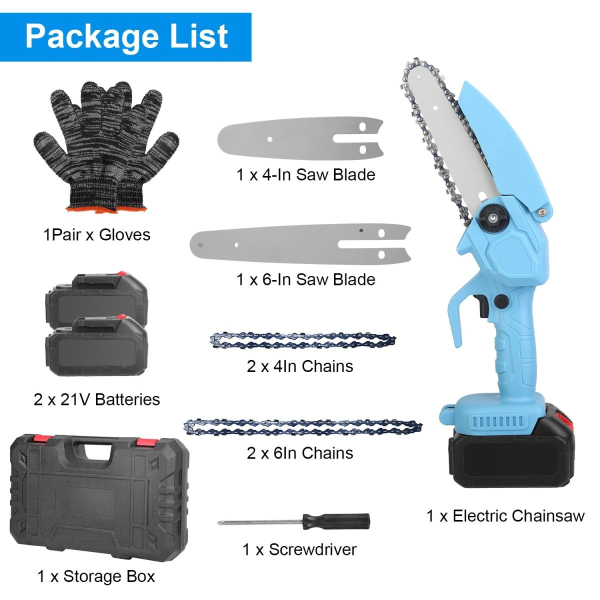 Mini 4-inch And 6-inch Chain Saws Will Not Be Shipped On Weekends thumbnail 4