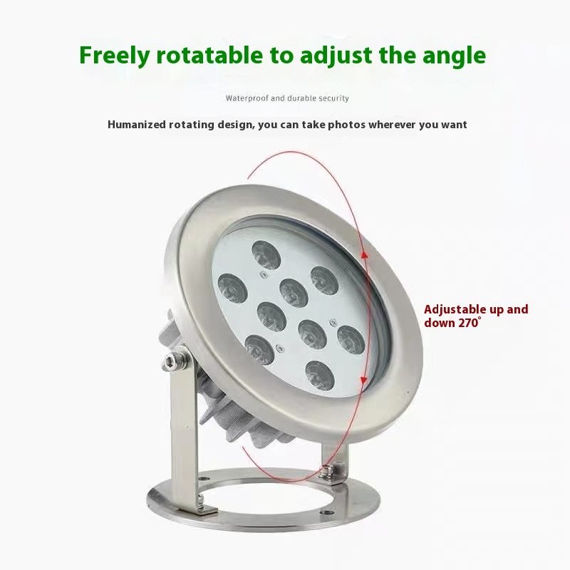 Led Outdoor Fountain Swimming Pool Underwater Lamp - 6W Warm Light DC12V thumbnail 3