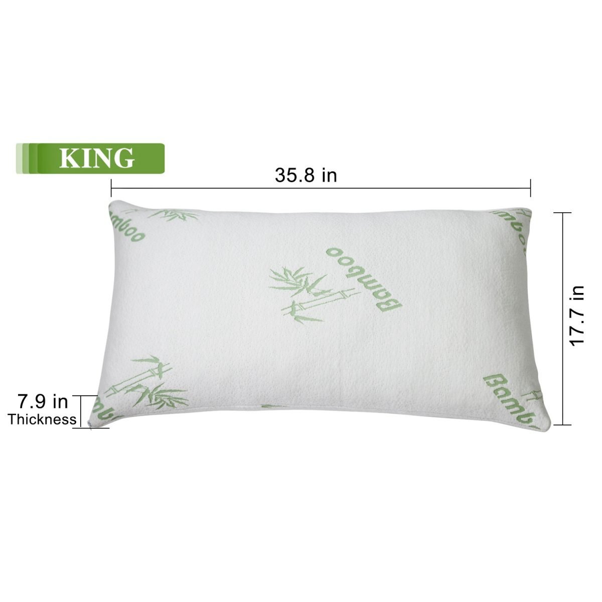 Bamboo Memory Foam Pillow With Washable Pillowcase thumbnail 4