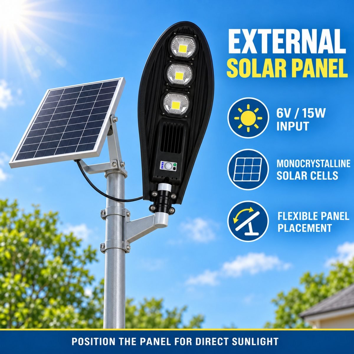 Solar Powered Rechargeable Motion Sensor Waterproof Garden Light W737D For Yard Decoration LED Landscape Lighting thumbnail 4
