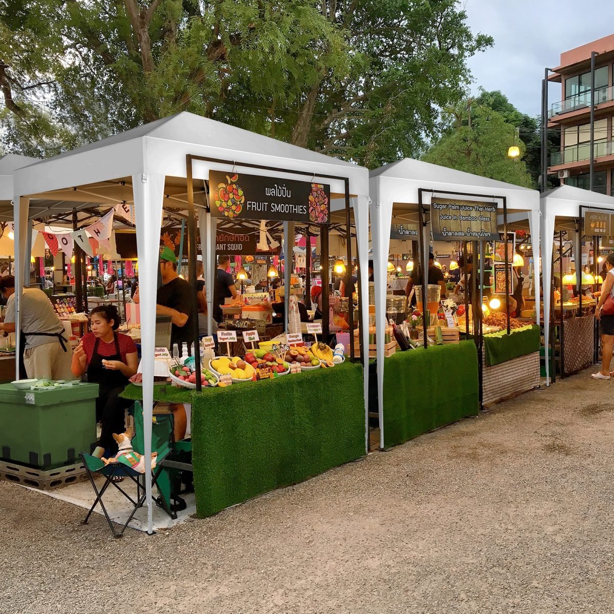 6.5x6.5ft White 4-sided -2 Doors And 2 Windows Folding Shed Oxford Cloth Spray Painted Iron Pipe Portable thumbnail 3
