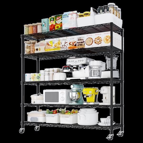 Five Layer Heavy-duty Display Rack With Rubber Wheels And Adjustable Interlayer Spacing thumbnail 3