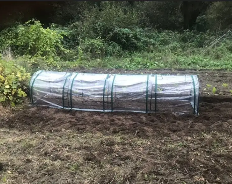 Portable Tunneled Greenhouse With 4 Zippered Doors, Water UV Fighting PVC Cover