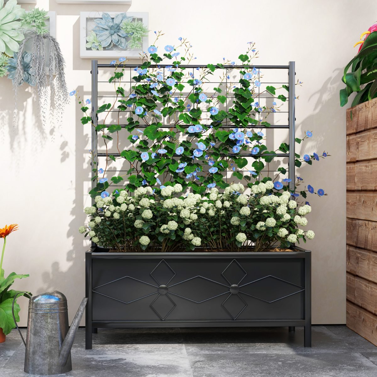 Outdoor Planter Box Galvanized Raised Garden Bed thumbnail 3