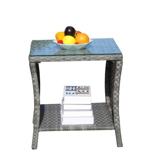 Outdoor Patio Furniture 1 Coffee Table With Clear Tempered Glass thumbnail 4