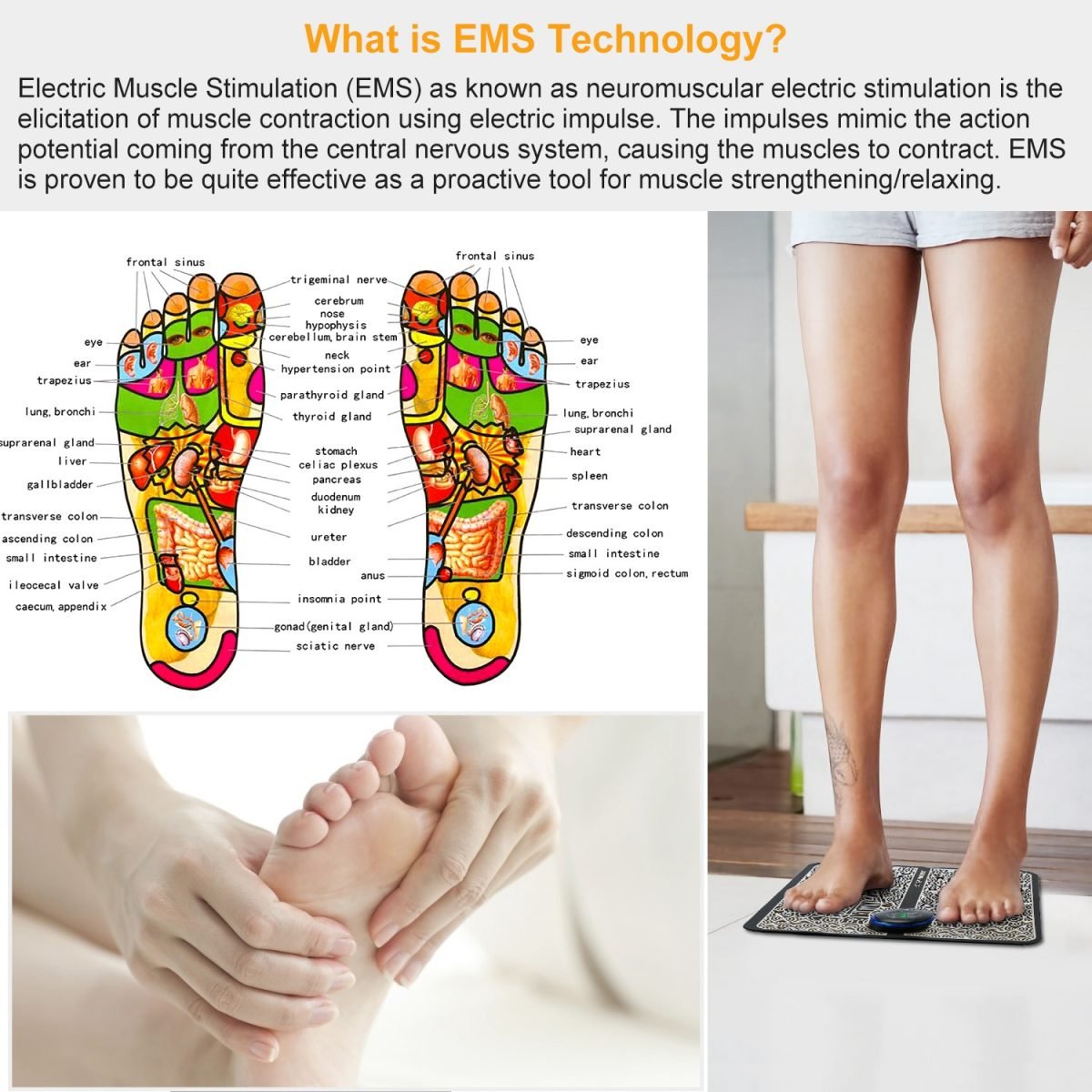 Foot Massage Pad Electric Stimulator Massager thumbnail 3