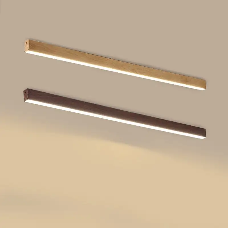 Minimalist LED Corridor Ceiling Lamp - Wood Grain, 60cm