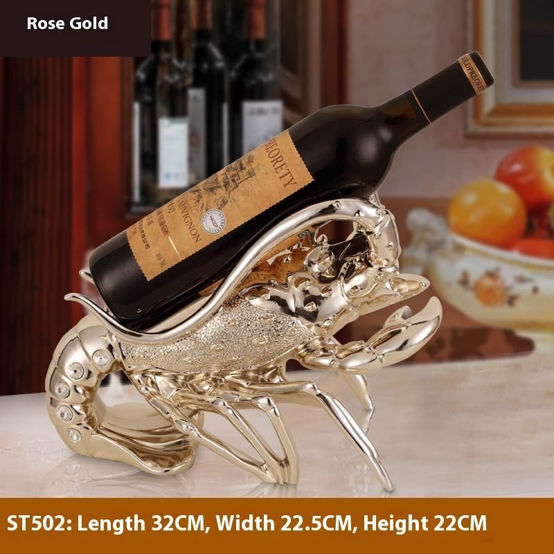 Lobster Wine Rack Crafts Ornaments - Rose Gold thumbnail 2