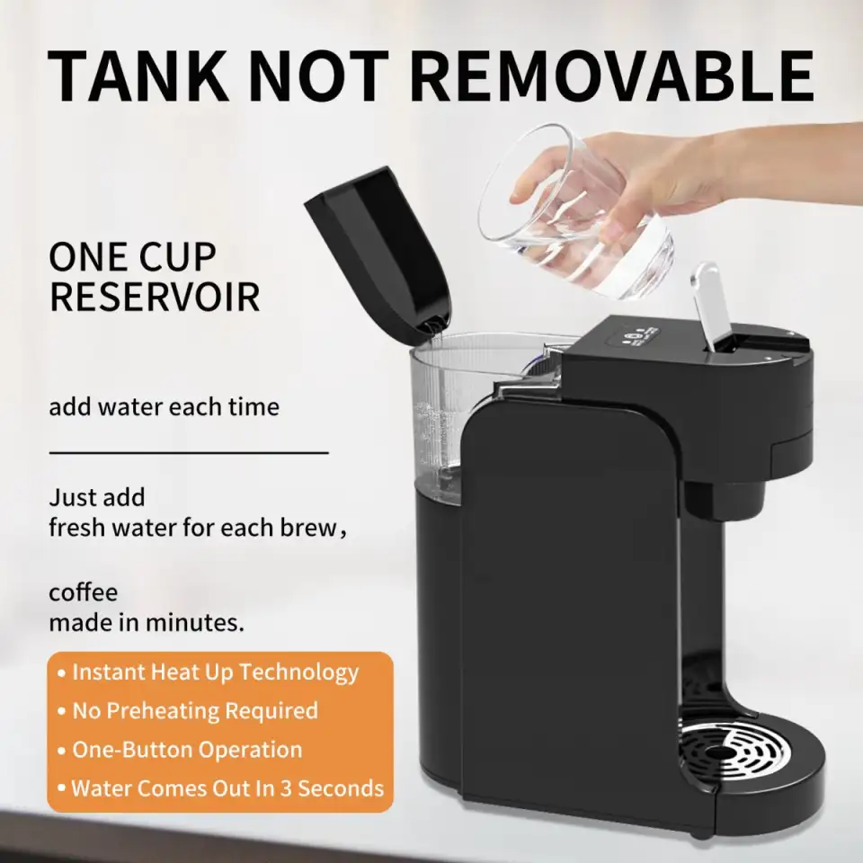 Capsule Coffee Machine Household Mini Small Automatic Multi-function - Black-US