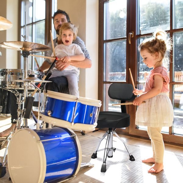 Adjustable Black Drum Stool With Hydraulic Function By Shoulder Strap thumbnail 3
