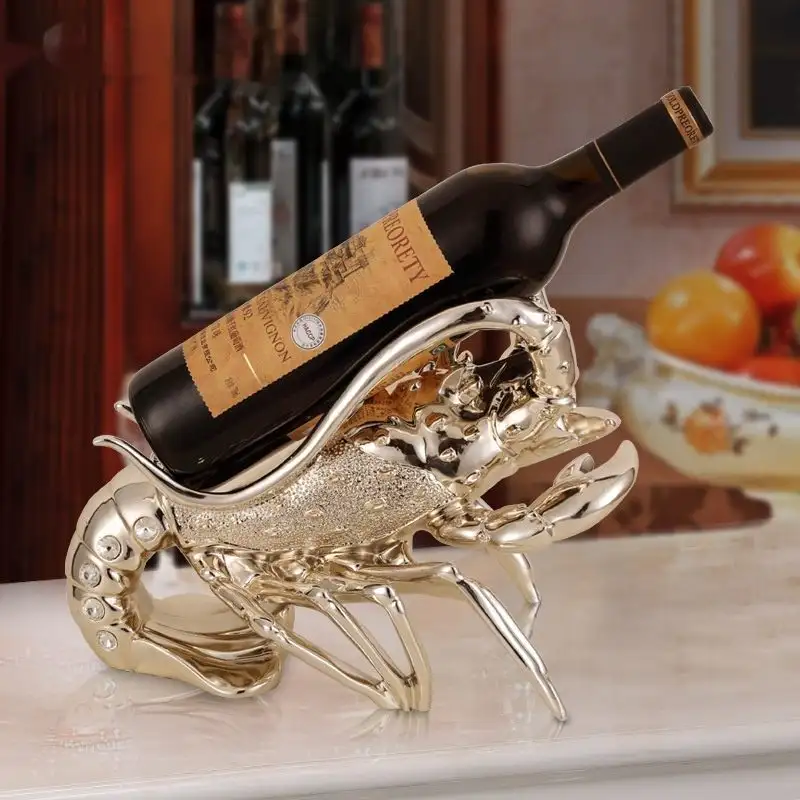 Lobster Wine Rack Crafts Ornaments - Rose Gold