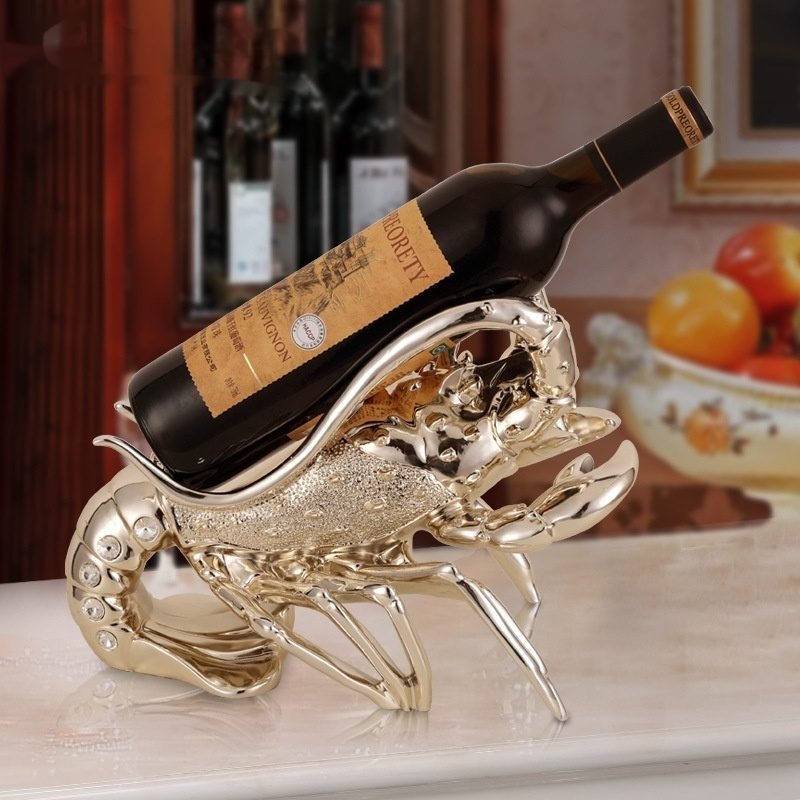 Lobster Wine Rack Crafts Ornaments - Rose Gold