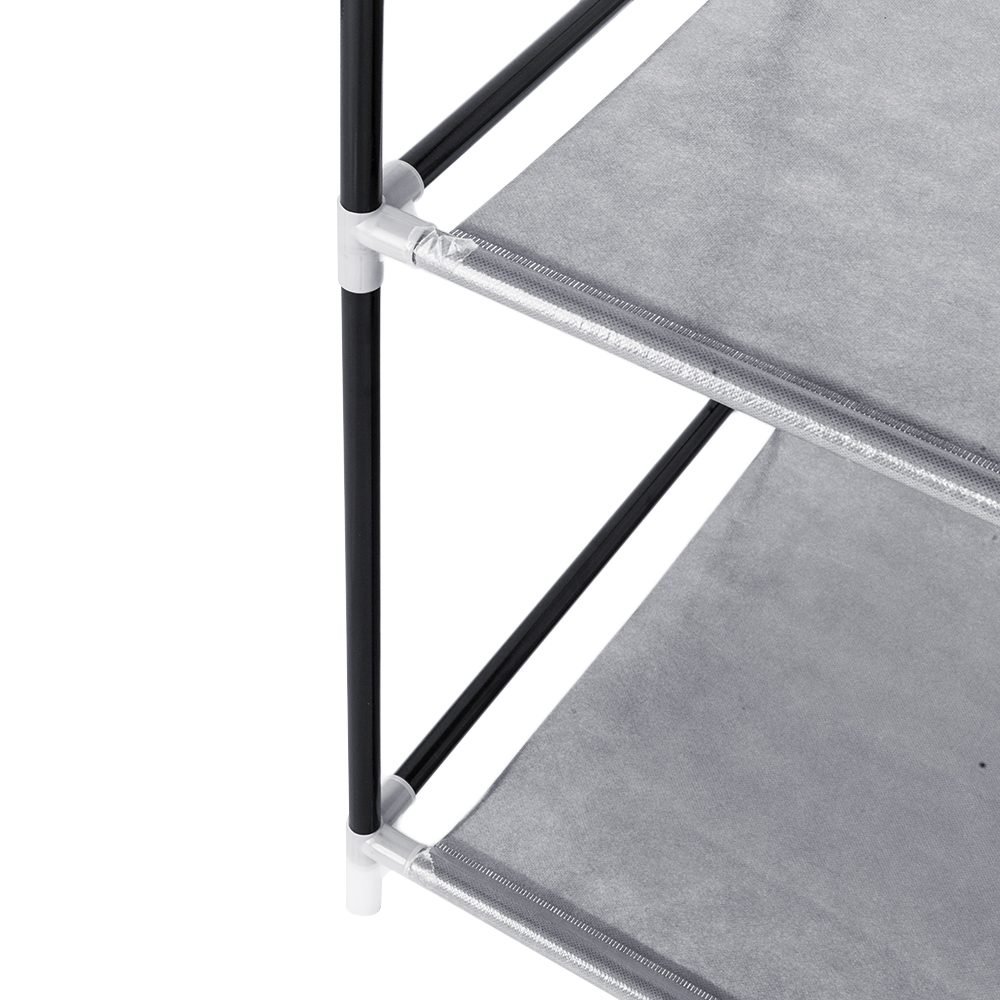 5 Layers Of 12 Lattice With Cloth Cover, 1 Clothes Rail, Non-woven Wardrobe 104.5x45.5x158cm thumbnail 3