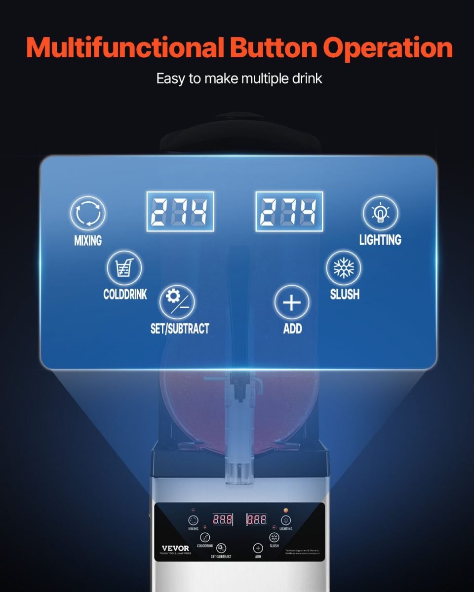 12L Commercial Slushy Machine Margarita Smoothie Frozening Drink Slushie Maker thumbnail 2