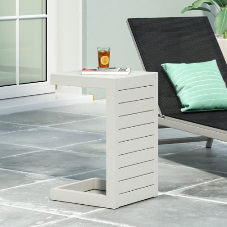 CAPE CORAL ALU C-SHAPED TABLE GREY thumbnail 2