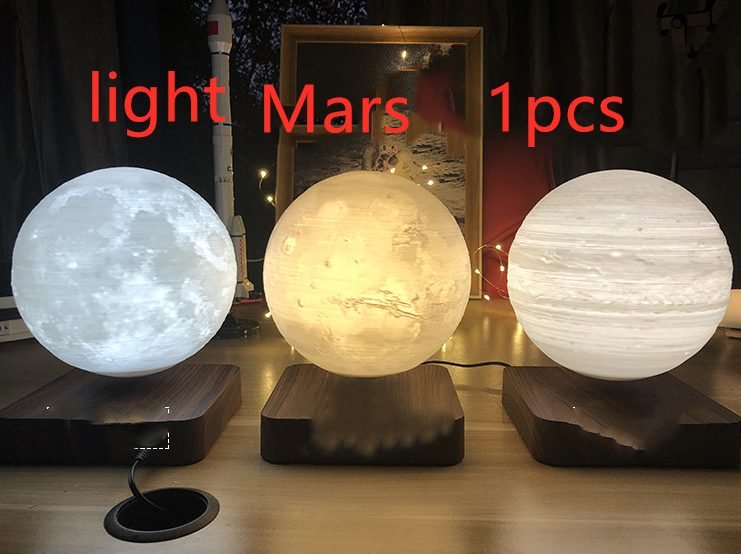 Magnetic Levitation Table Lamp Moon Light 3D Printing Planet Night Light - Brown thumbnail 4