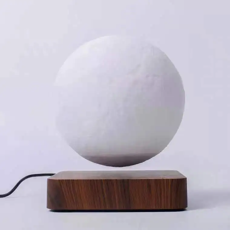 Magnetic Levitation Table Lamp Moon Light 3D Printing Planet Night Light - Brown