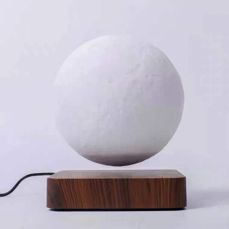 Magnetic Levitation Table Lamp Moon Light 3D Printing Planet Night Light - Brown