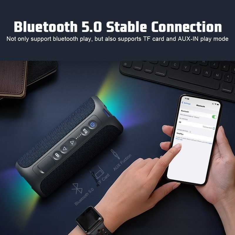 Multi-sound Luminous 40W Wireless Bluetooth Fabric Speaker thumbnail 3