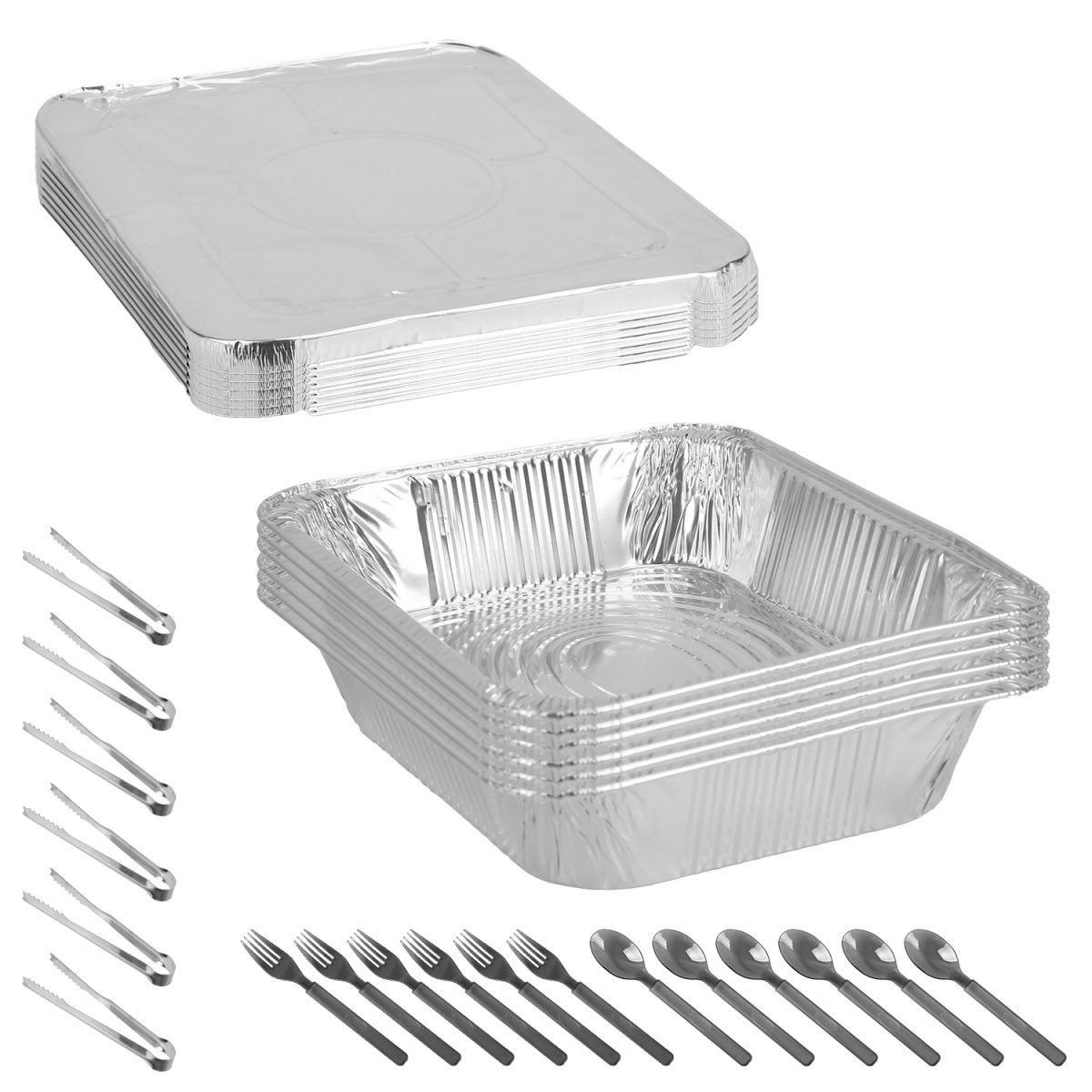 Disposable Hot Pot Buffet With Lid, Utensils - Premium Hot Pot Set For Events, Parties, Catering thumbnail 4