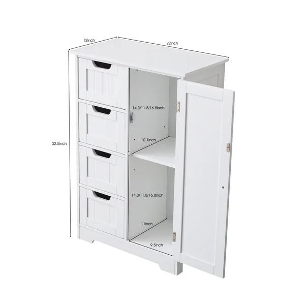 FRALIMK Small Bathrooom Storage Cabinet, Freestanding Storage Cabinet EntryWay Cabinet Home Storage For Living Room thumbnail 4