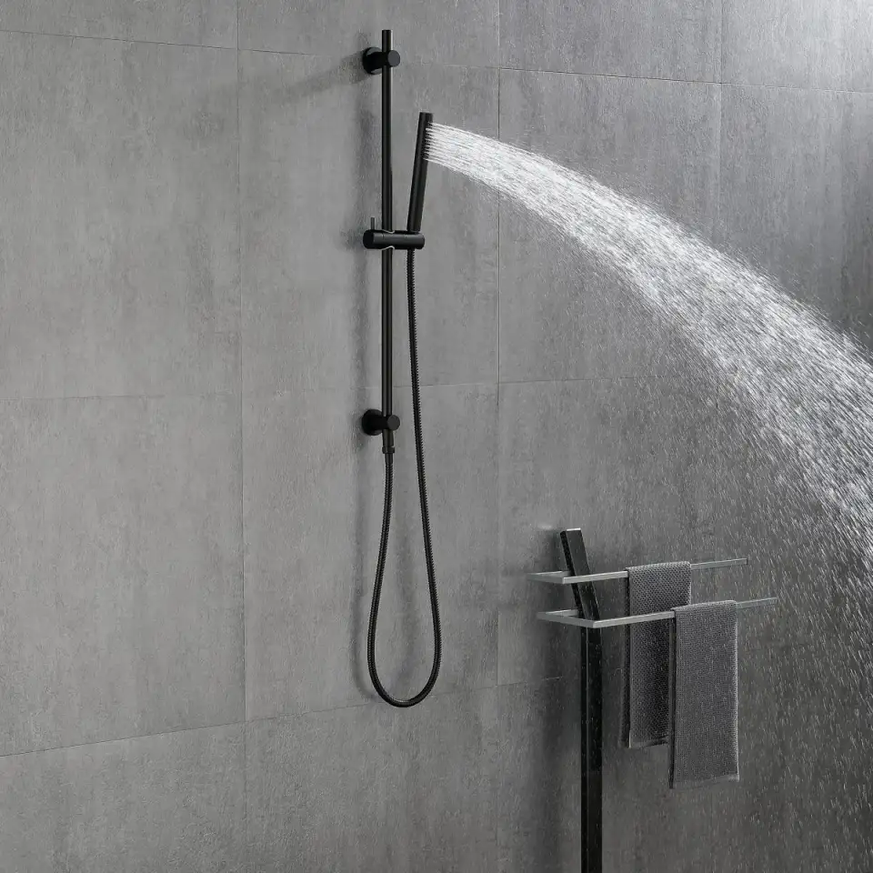 Environmentally Friendly Handheld Showerhead With 28 Inch Slide Bar And 59 Inch Hose