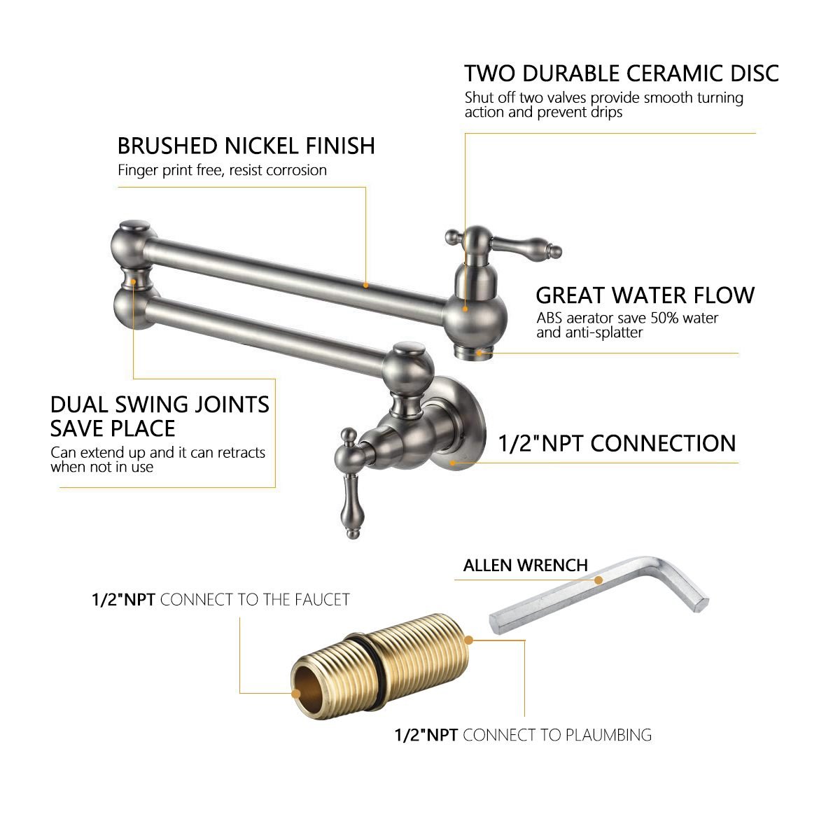 Wall-mounted Folding Faucet thumbnail 4
