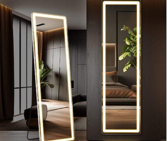 3 Color LED Lighting Mirror - Rectangle thumbnail 1