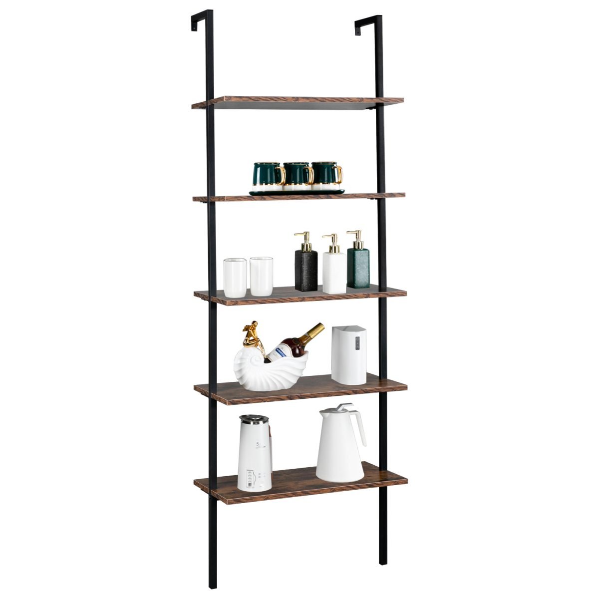 5 Floors Against The Wall Fixed Bookshelves Retro Style thumbnail 4