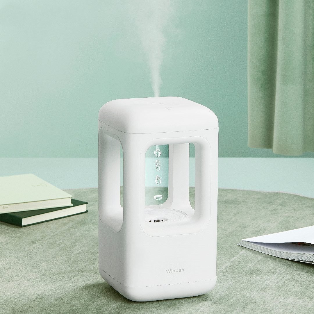 New Air Humidifier Home Quiet Bedroom Anti-Gravity Water Drop Humidifier Atmosphere Light thumbnail 4