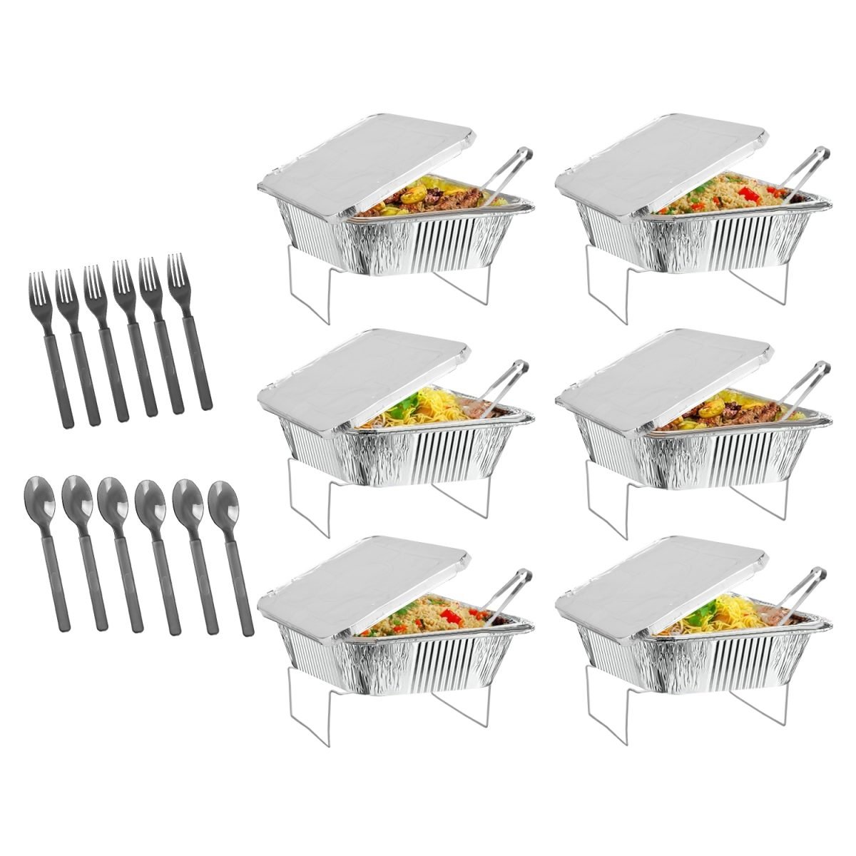 Disposable Hot Pot Buffet With Lid, Utensils - Premium Hot Pot Set For Events, Parties, Catering thumbnail 2