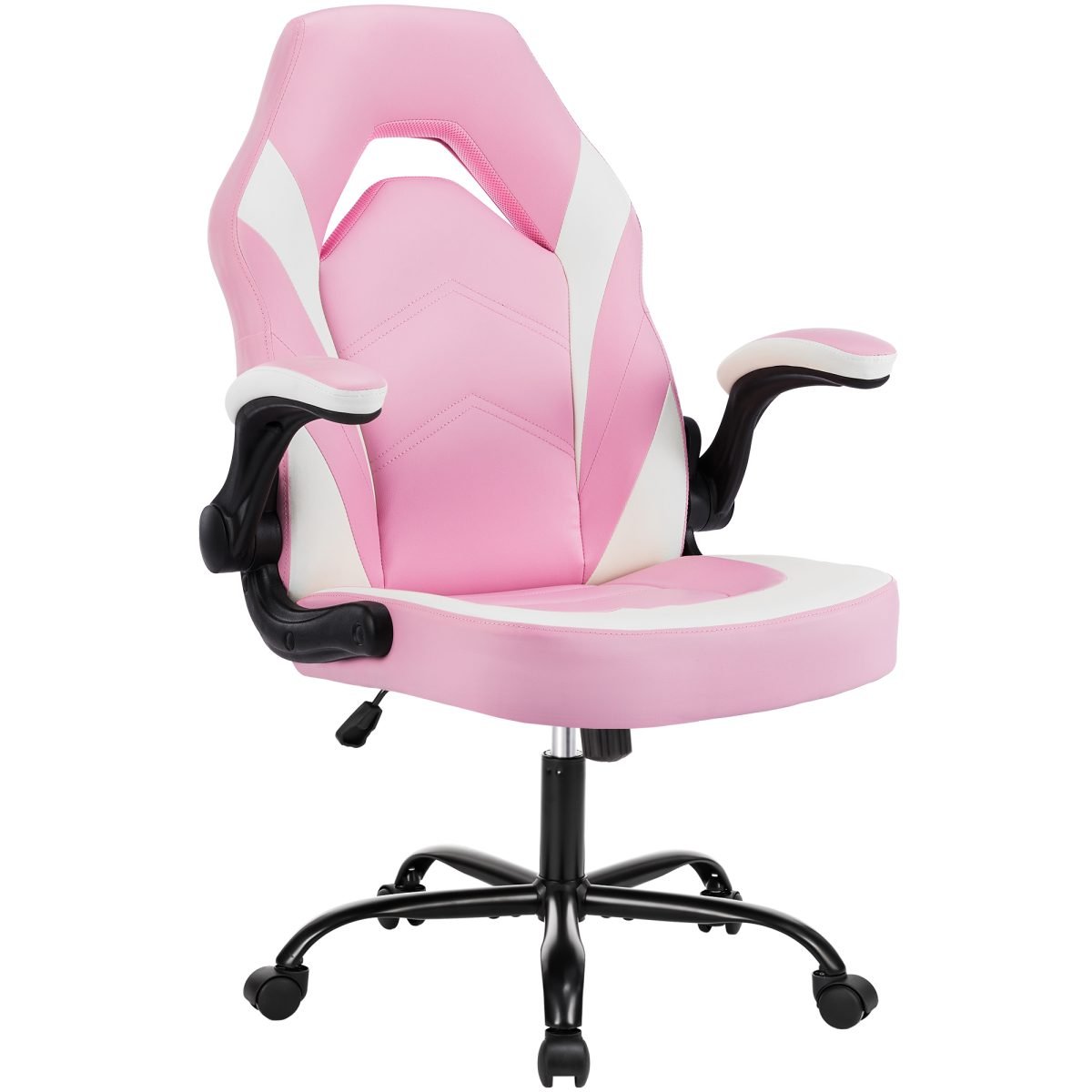 PU Leather Ergonomic Office Chair Swivel Computer Gaming Chair With Lumbar Support - Blue thumbnail 2