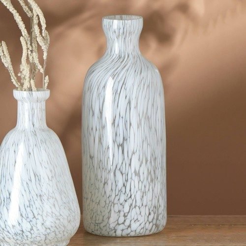 Decorative Splutter Glass Bottle Vase Large Home thumbnail 1