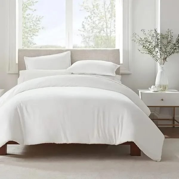 Serta Simply Clean Pleated Duvet Cover Queen - Pink thumbnail 4