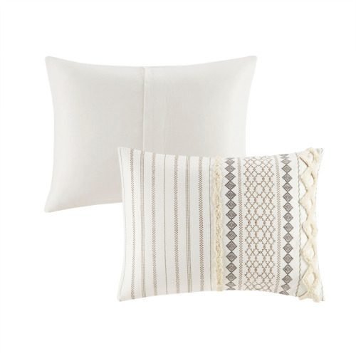Full Queen Cotton Printed Duvet Cover Set With Chenille thumbnail 3