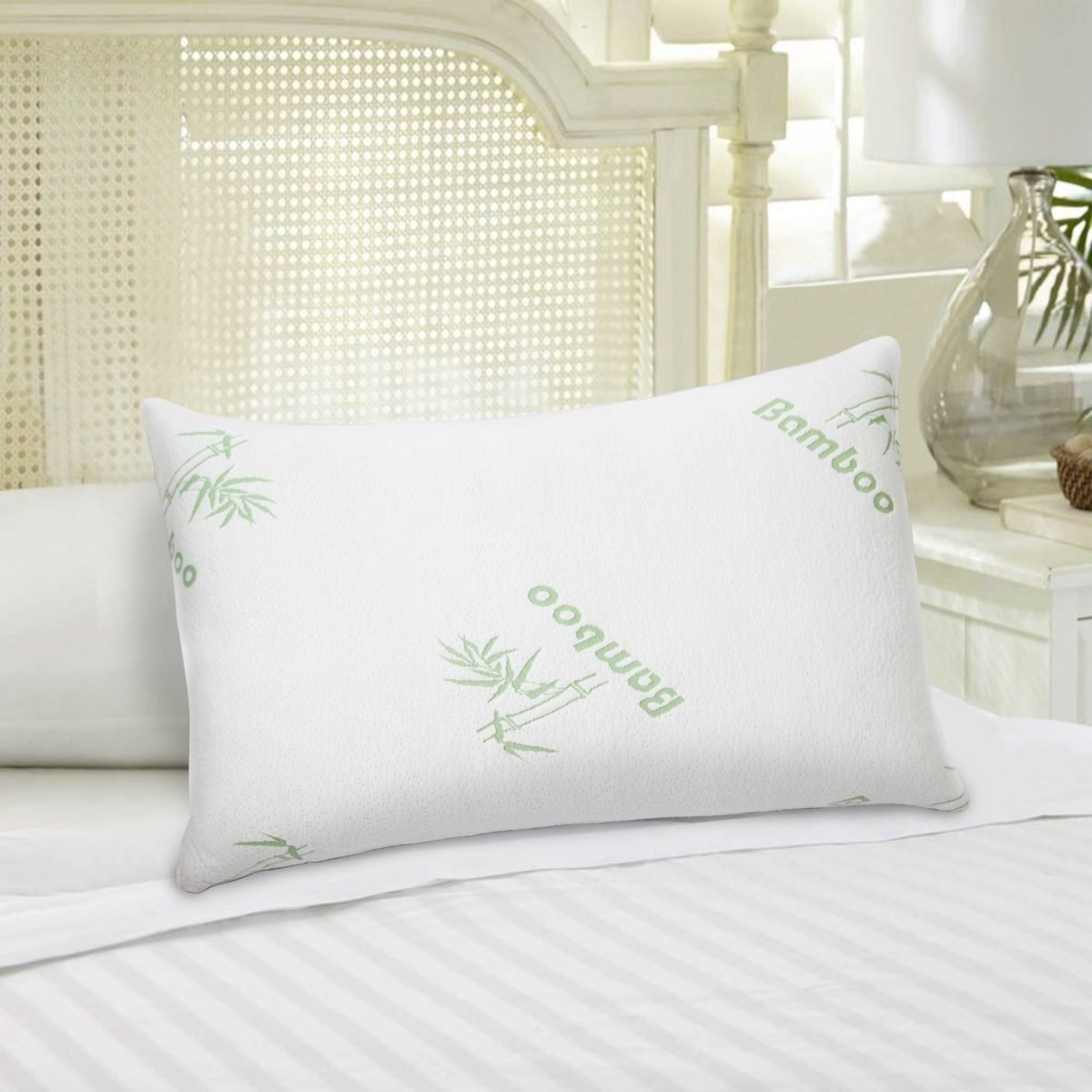 Bamboo Memory Foam Pillow With Washable Pillowcase thumbnail 2