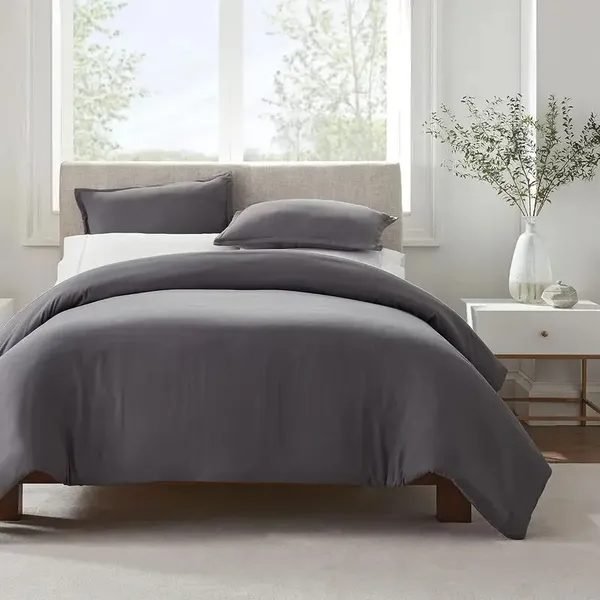 Serta Simply Clean Pleated Duvet Cover Queen - Pink thumbnail 3
